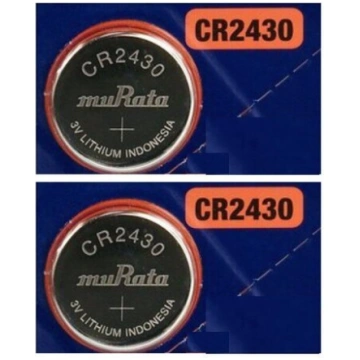 muRata baterijas cr2430, lithium 3V, 2 gab