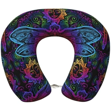 Indijas mandalas Dragonfly ceļojuma spilvens, atmi
