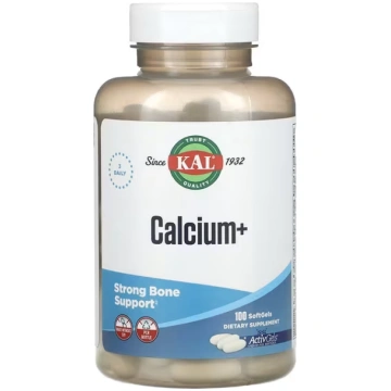 KAL, Calcium+, 100 Softgels