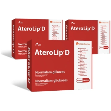 3x AteroLip D, 30 kapsulas - 3 mēnešu kurss