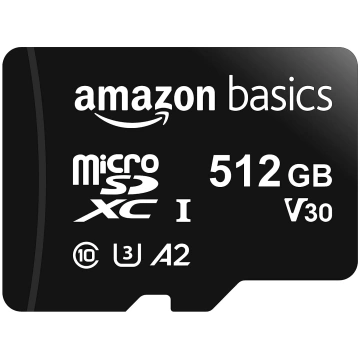 Amazon Basics - MicroSDXC 512GB with SD Adapter A2