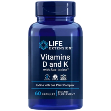 Vitamins D and K with Sea-Iodine Life Extension 60