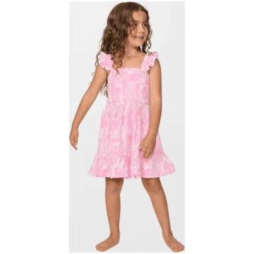 RIP CURL Surf Magic Woven Dress-girl Begonia Pink 