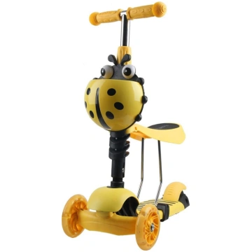 Bērnu skūteris Enero Ladybug, dzeltena krās