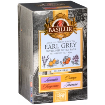 Melnā tēja Basilur EARL GREY ASSORTED 20 paciņas 4