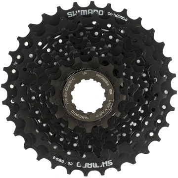 SHIMANO CS-HG200-9 kasete 9 ātrumi – melna ACSHG20