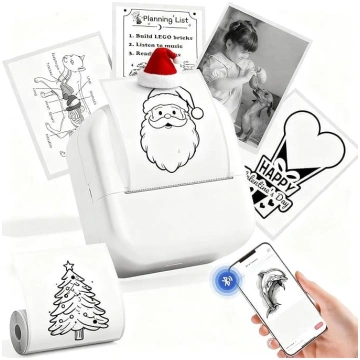 Mini uzlīmju printeris viedtālrunim, Bluetooth ter