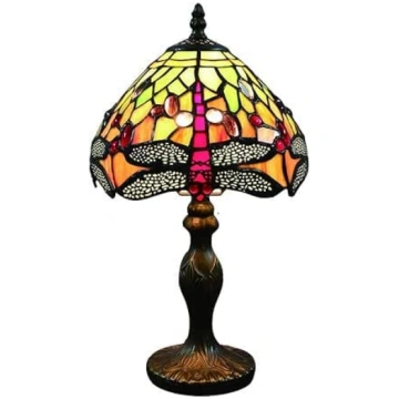 Vintage Tiffany galda lampas, E14 vitrāžas lampas 