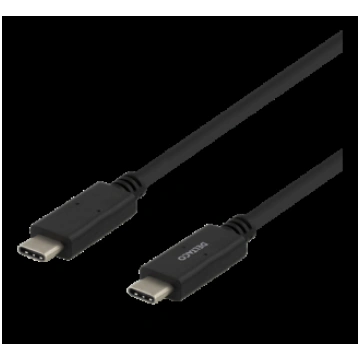 DELTACO USB-C - USB-C KABELIS, 5GBIT/S, 5A, 2M, ME