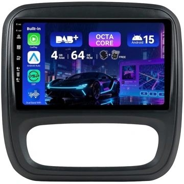 MSD [Iebūvēts DAB+] - Android 15 auto radio Renaul