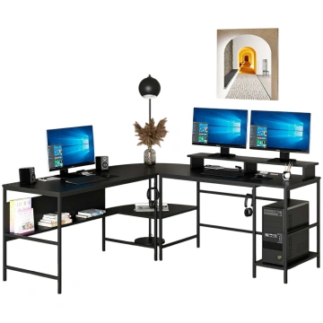 Stūra rakstāmgalds Kalune Design Greta RGB, 180 cm