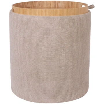 Pufs/galds HIRO D39xA44cm, bēšs, ar uzglabāšanas v