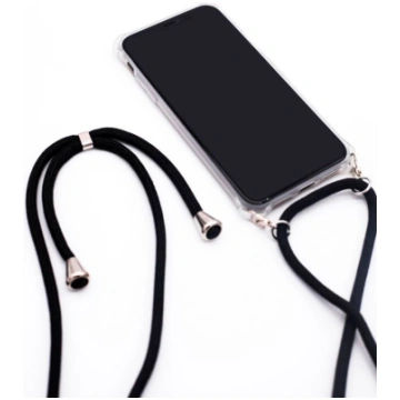 Samsung A40s Case with rope Black Transparent Evel
