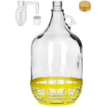 5L stikla pudele ar grozu, hidroaizvaru un rokturi
