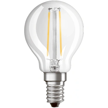LED Filamenta spuldze E14, G45, 4W, 520lm, 3000K, 