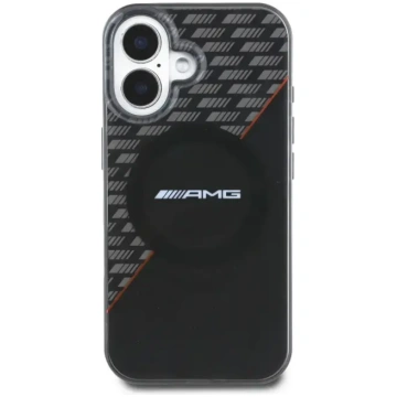 AMG Rhombs MagSafe maciņš iPhone 16 Plus melns|sar
