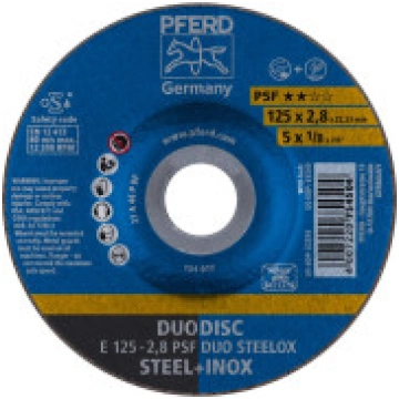 Griezējdisks un slīpdisks PSF DUO Steelox 125x2,8m