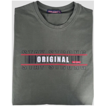 T-krekls Stay Strong no Daniel Jones - 3XL / Pelēk