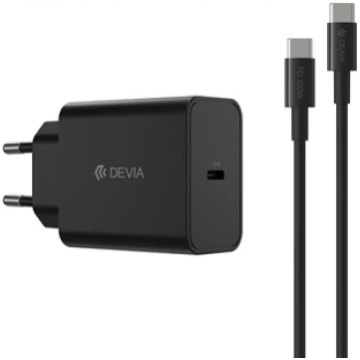 Devia Rocket PD 45W Charger & USB-C-USB-C Cable 1m
