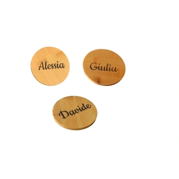 Sottobicchiere in Bamboo Legno Naturale Personaliz