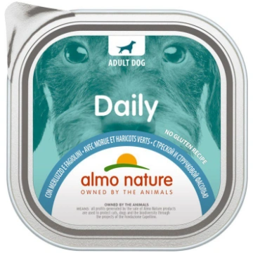 Almo Nature Daily Dog menca ar zaļajām pupiņām mit