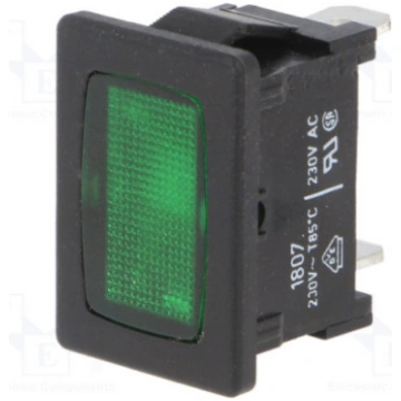 01807.1108-01; Indicator: with neon lamp; flat; gr