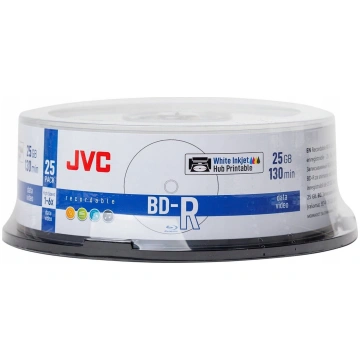 JVC JVC BD-R 25GB 6X INKJET WHITE PRINTABLE CAKE*2