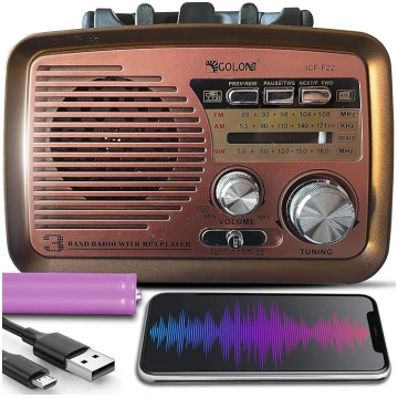 Retoo Radio Bluetooth FM Retro Nostalģija Koka izs