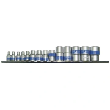1/4" + 3/8" + 1/2" Dr. E - Socket set 14pcs. KingR