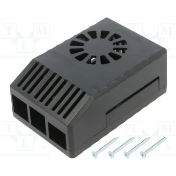 Enclosure: for computer; Raspberry Pi 4 B; ABS; bl