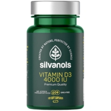 SILVANOLS kapsulas VITAMIN D3 4000 IU, 120 gab