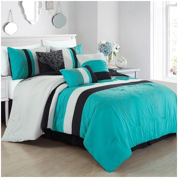 Chezmoi kolekcija Chloe 7 gabali Teal Grey Black ģ