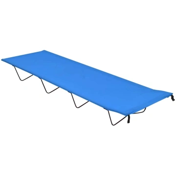 Kempinga gulta, 180x60x19 cm, zils oksforda audums