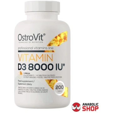 Ostrovit Vitamin D3 8000 IU 200 tabletes
