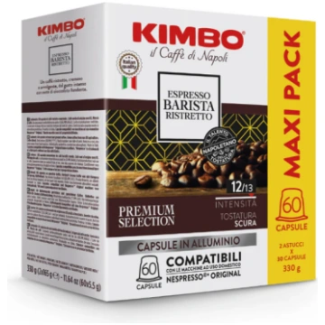 Kimbo 60 capsule in alluminio Espresso Barista Ris