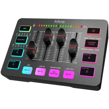 Fifine SC3 audio mixer (black)