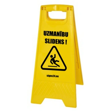 Brīdinājuma zīme - Uzmanību slidena virsma (grīda)