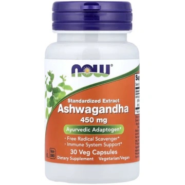 NOW Foods, Ashwagandha, 450 mg, 30 Veg Capsules