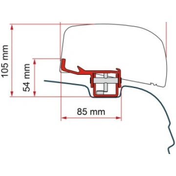 Adapteris VW T5/T6 H1/L1 bez jumta reliņiem, Fiamm