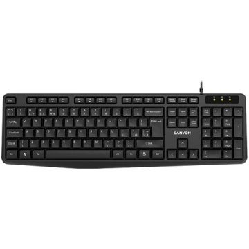 CANYON keyboard KB-1 EN Wired Black ( CNE CKEY01 1