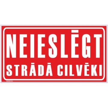 Zīme Neieslēgt strādā cilvēki Plastikāts (putots P