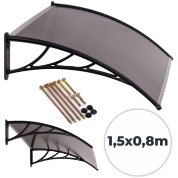 Jumtiņš virs durvīm 150x80 cm polikarbonāta nojume