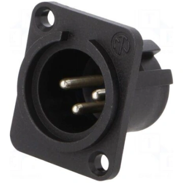 Connector: XLR | socket | male | PIN: 3 | straight