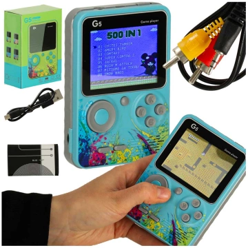 Pārnēsājama mini retro spēļu konsole ar 500 spēlēm