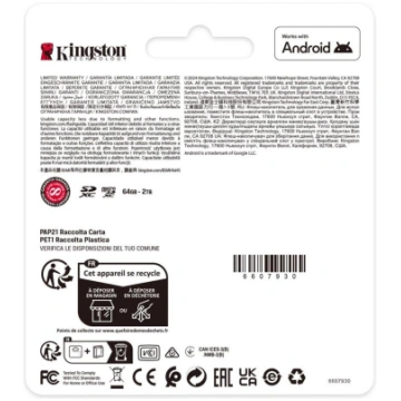 Kingston Kaste 512GB microSDXC Canvas Select Plus 