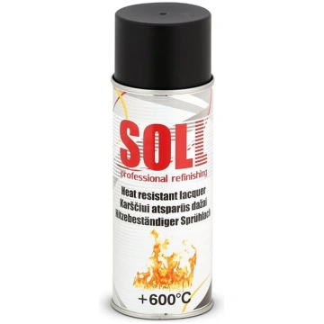 SOLL Melna karstumizturīga krāsa +600C 400ml, 2gb