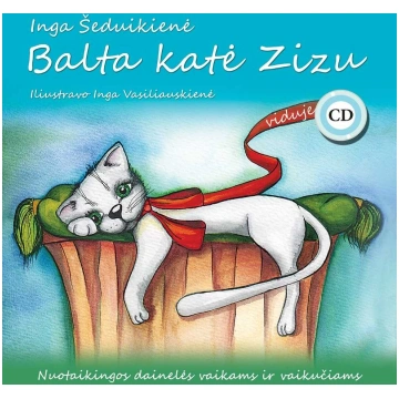 Dainų knygelė su CD Balta katė Zizu (ZUJA) LV3016 