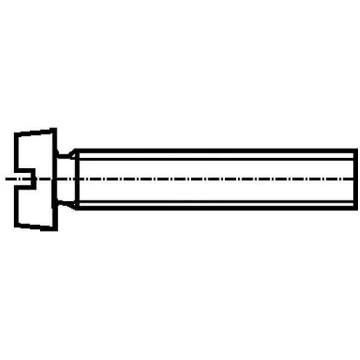 Screw; M2.5x12; 0.45; Head: cheese head; slotted; 