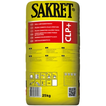 Cementa-kaļķa apmetums SAKRET CLP PLUS balts CSII 