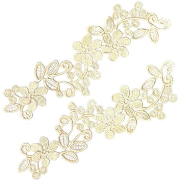 1 Paar elegante Blumen elegante Blumen Spitzenappl